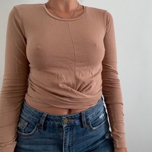 Long sleeved nude top!